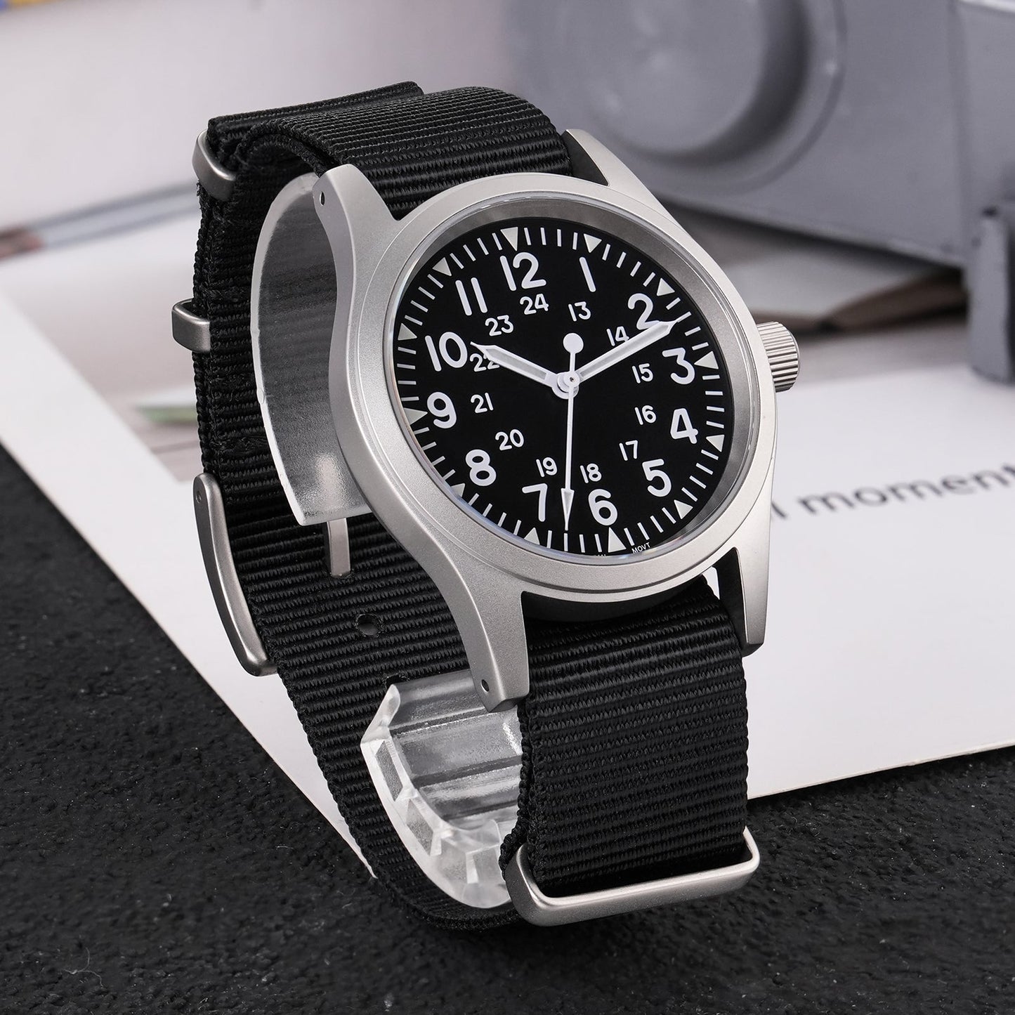 Militado ML05 VH31 Vintage Military Watch Black PVD