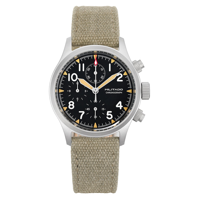 Chronograph Watch Militado ML1868 Retro VK67 Quartz
