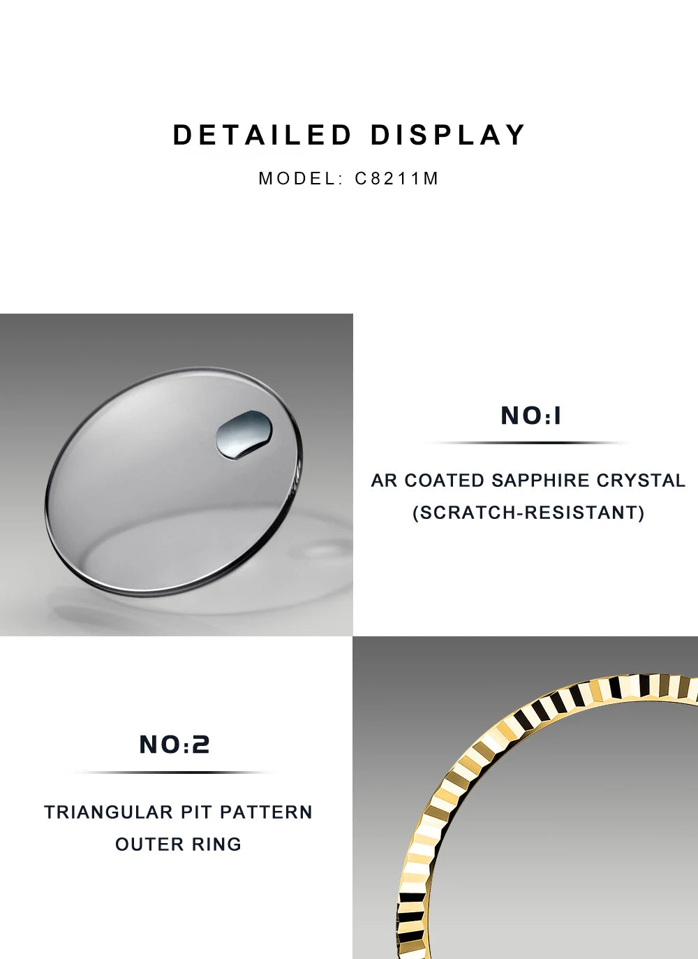 CADISEN C8211 Dayjust Dress Watch