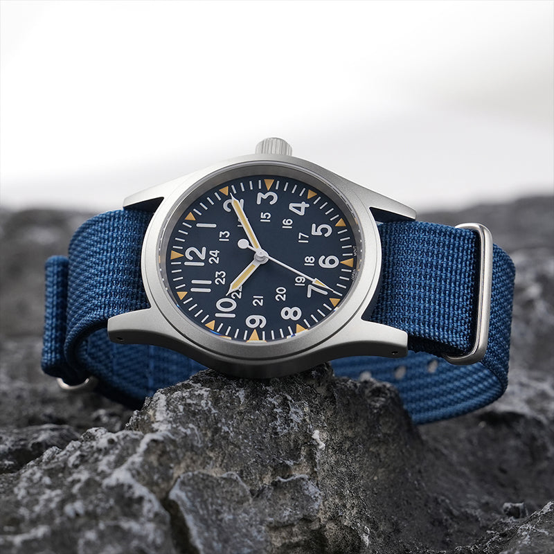 Militado ML05 VH31 Vintage Military Watch  Blue Dial