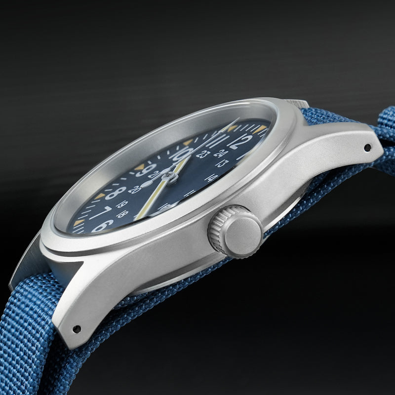 Militado ML05 VH31 Vintage Military Watch  Blue Dial