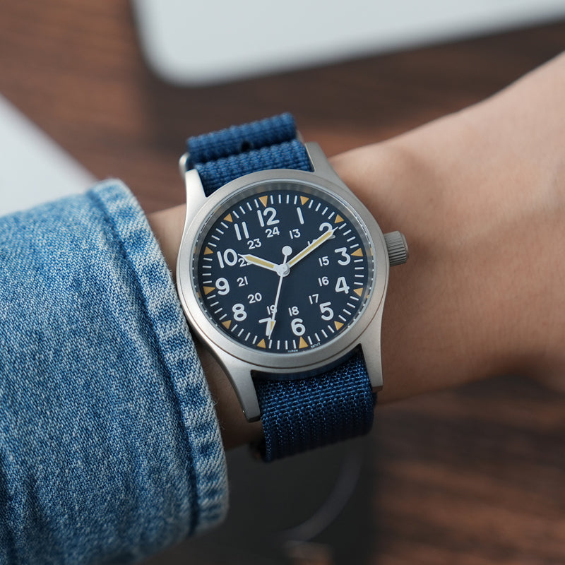 Militado ML05 VH31 Vintage Military Watch  Blue Dial