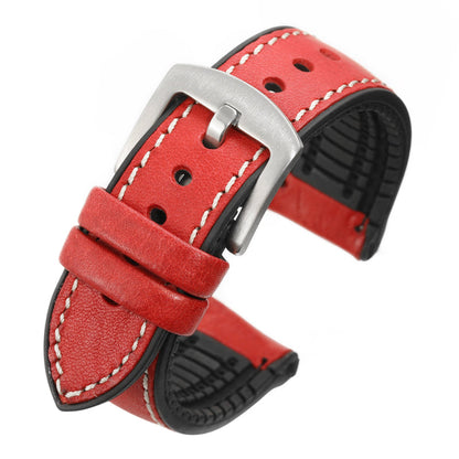 Premium Quality Leather-Fluorine Ruber Watch Bands Vintage Strap 20mm 22mm
