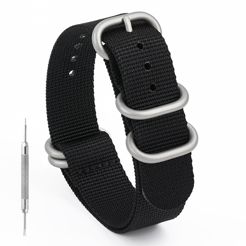 Thick Premium Woven Nylon Military Watch Strap Band