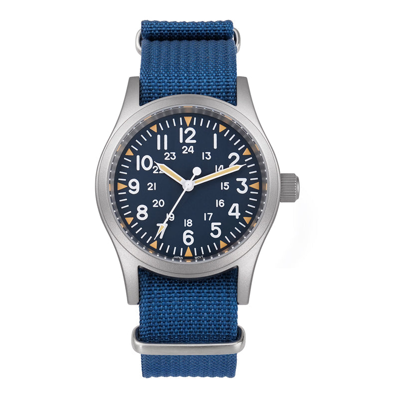 Militado ML05 VH31 Vintage Military Watch  Blue Dial