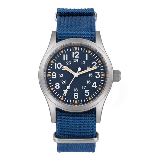 Militado ML05 VH31 Vintage Military Watch  Blue Dial