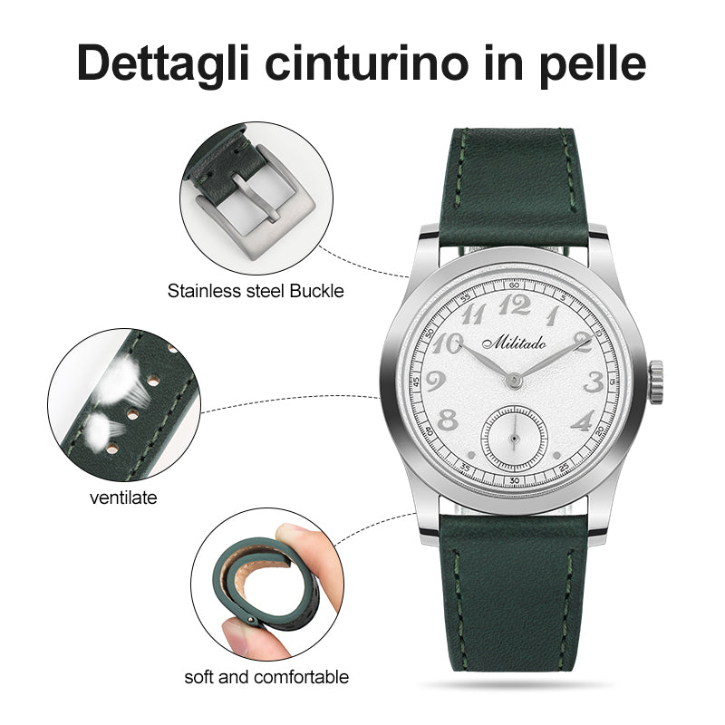 20mm Genuine Leather Watch Strap