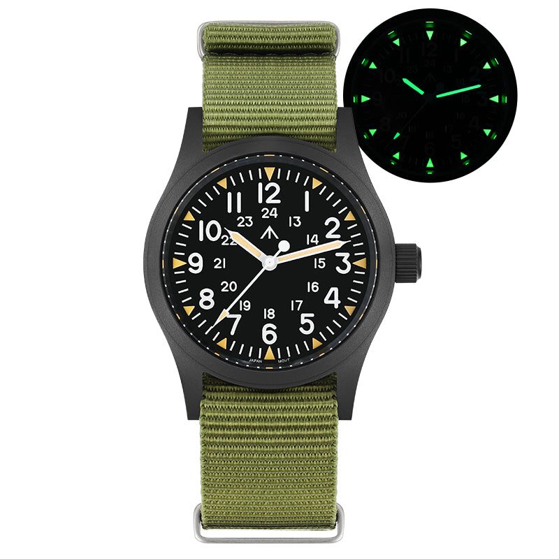 Militado ML05 VH31 Vintage Military Watch  Black PVD