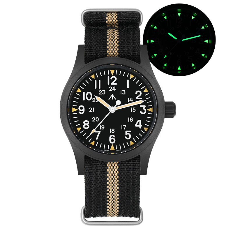 Militado ML05 VH31 Vintage Military Watch  Black PVD