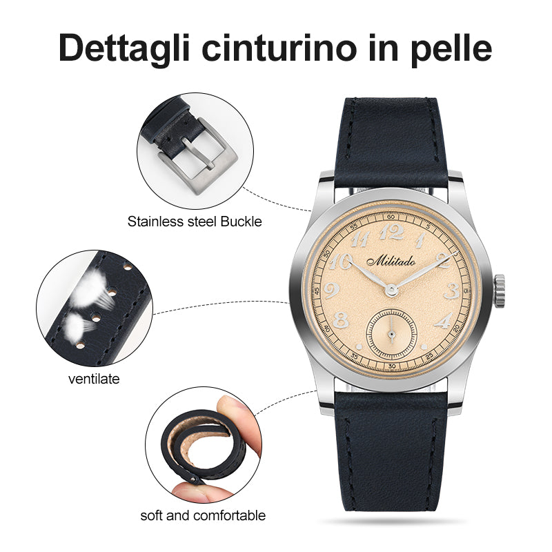 20mm Genuine Leather Watch Strap