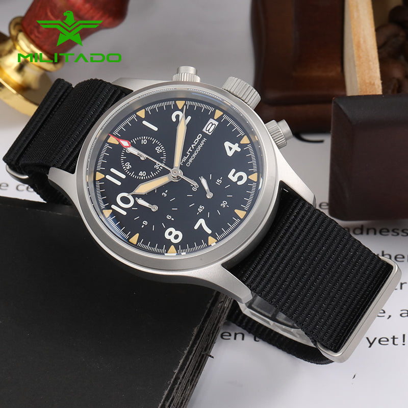 Chronograph Watch Militado ML1868  Retro VK67 Quartz