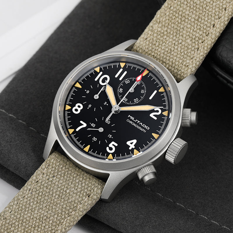 Chronograph Watch Militado ML1868  Retro VK67 Quartz