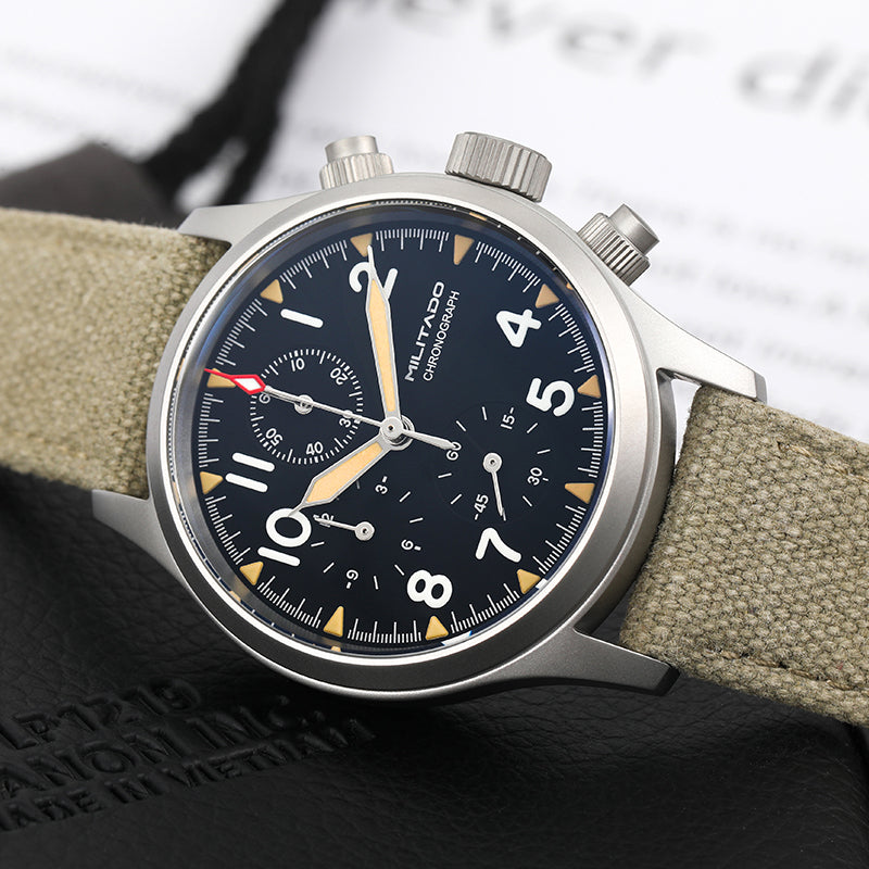 Chronograph Watch Militado ML1868  Retro VK67 Quartz