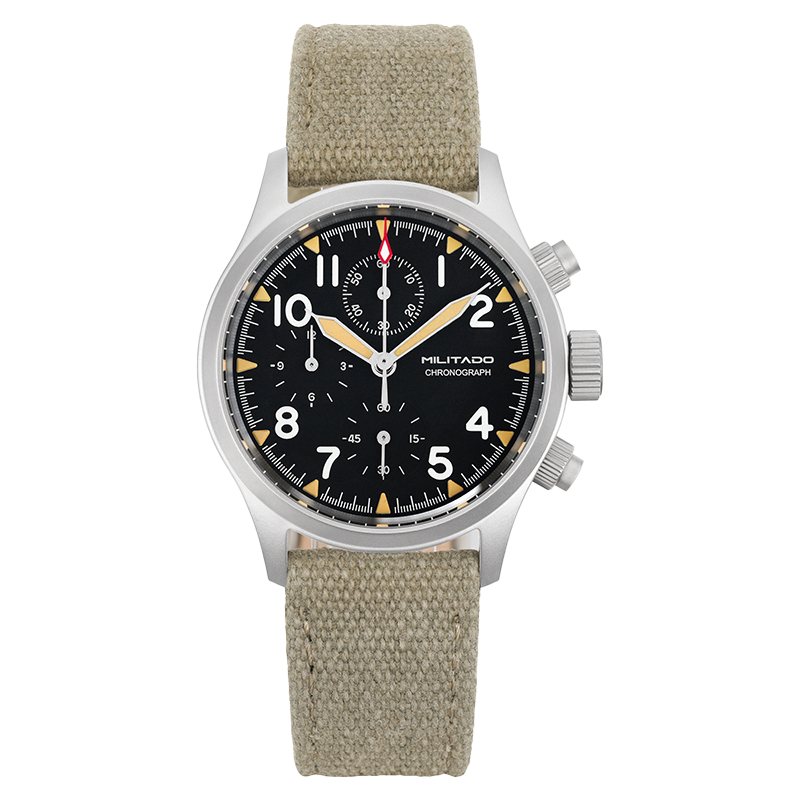 Chronograph Watch Militado ML1868  Retro VK67 Quartz