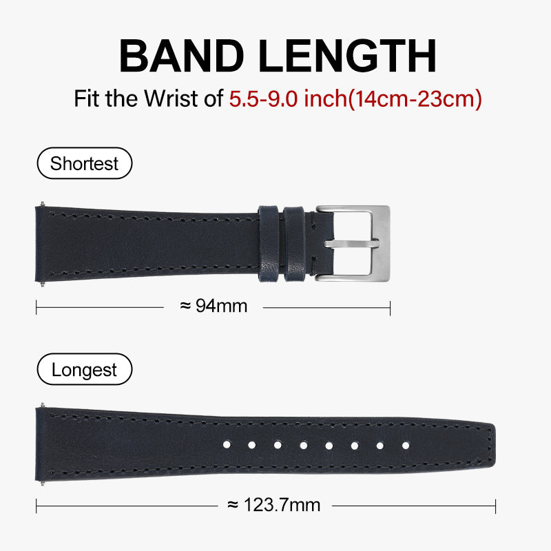 20mm Genuine Leather Watch Strap