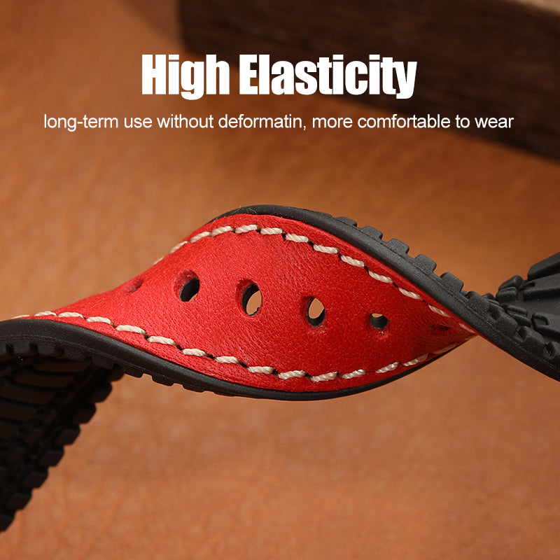 Premium Quality Leather-Fluorine Ruber Watch Bands Vintage Strap 20mm 22mm