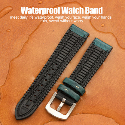 Premium Quality Leather-Fluorine Ruber Watch Bands Vintage Strap 20mm 22mm