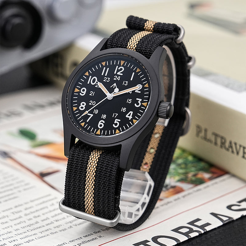 Militado ML05 VH31 Vintage Military Watch  Black PVD