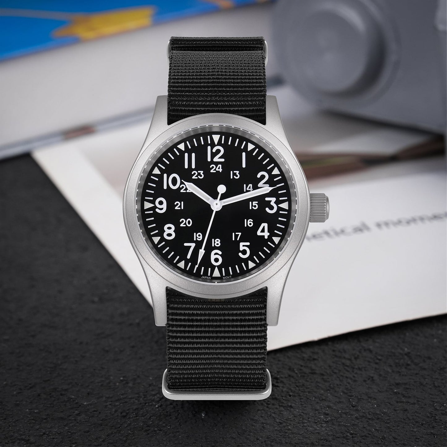 Militado ML05 VH31 Vintage Military Watch  Blue Dial