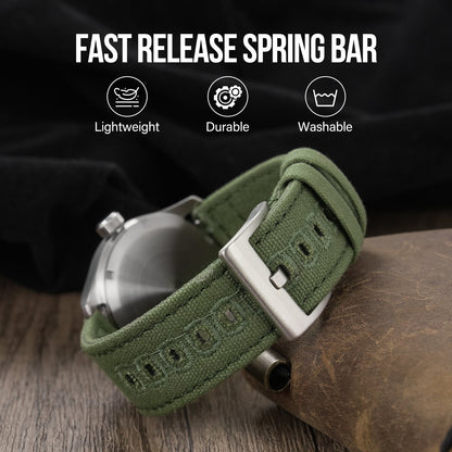 Canvas Watch Strap Vintage Watch band 20mm 22mm