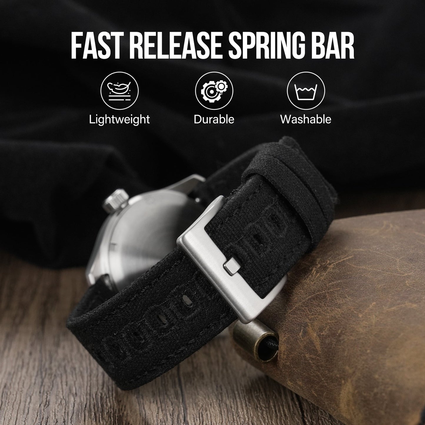 Canvas Watch Strap Vintage Watch band 20mm 22mm