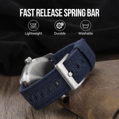 Canvas Watch Strap Vintage Watch band 20mm 22mm