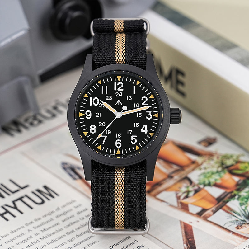 Militado ML05 VH31 Vintage Military Watch  Black PVD
