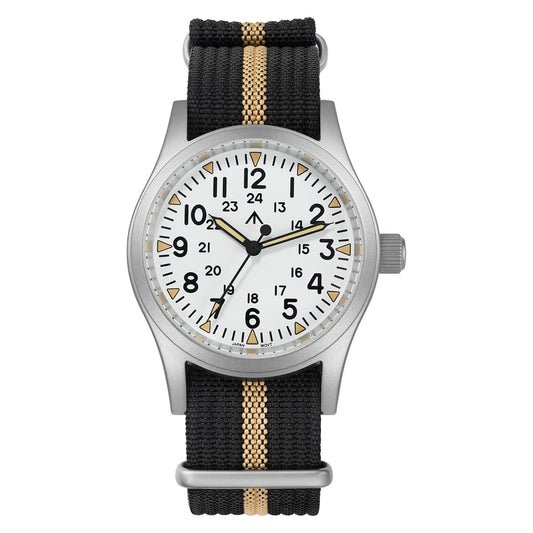 Militado ML05 White Dial VH31 Vintage Field Watch