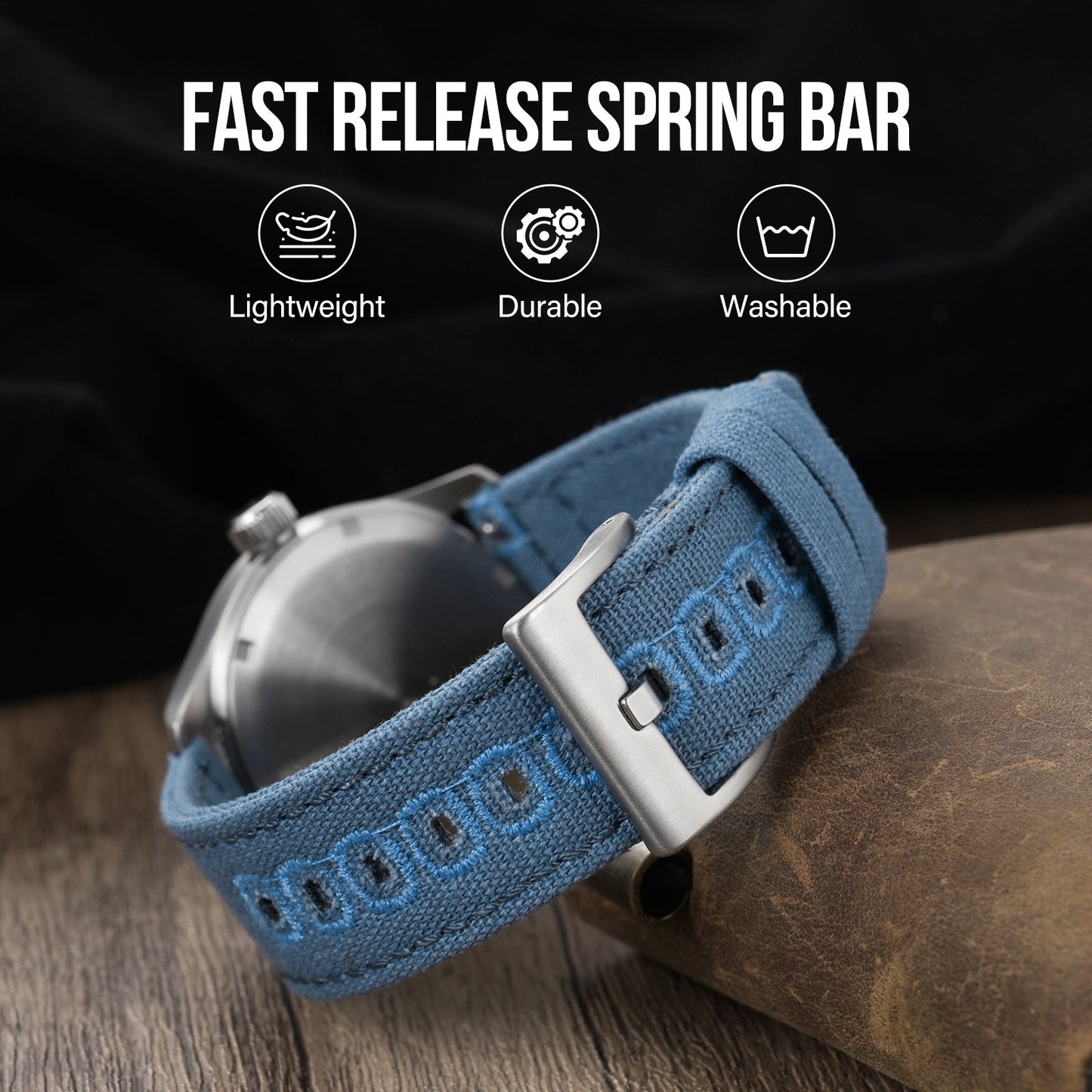 Canvas Watch Strap Vintage Watch band 20mm 22mm