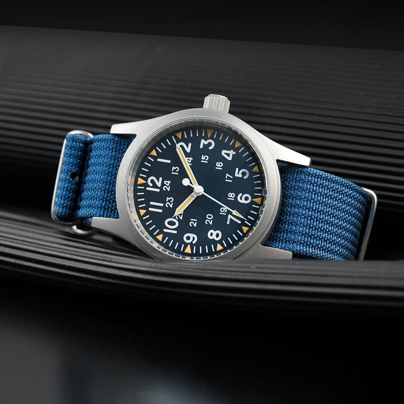 Militado ML05 VH31 Vintage Military Watch  Blue Dial