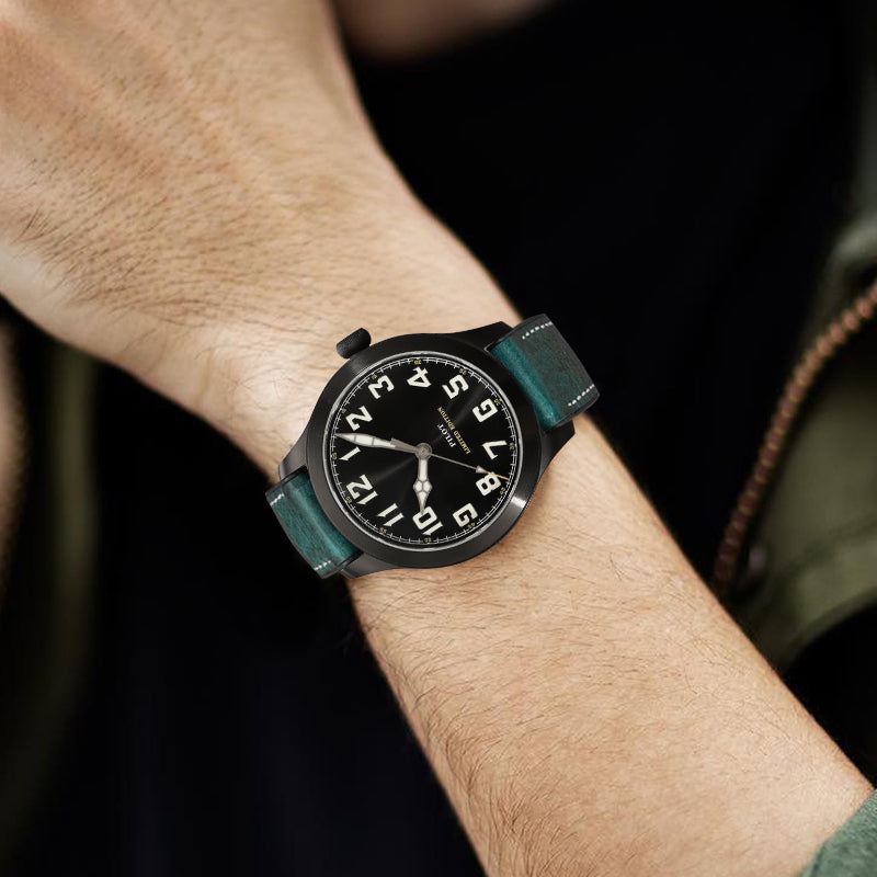 Premium Quality Leather-Fluorine Ruber Watch Bands Vintage Strap 20mm 22mm