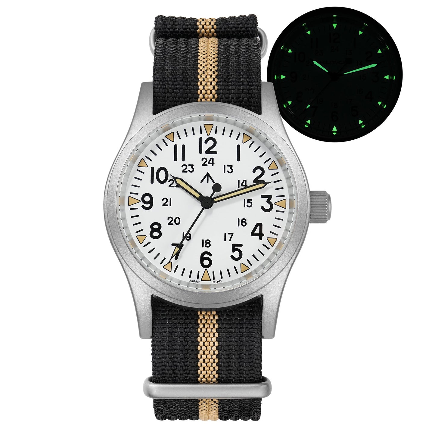Militado ML05 White Dial VH31 Vintage Field Watch