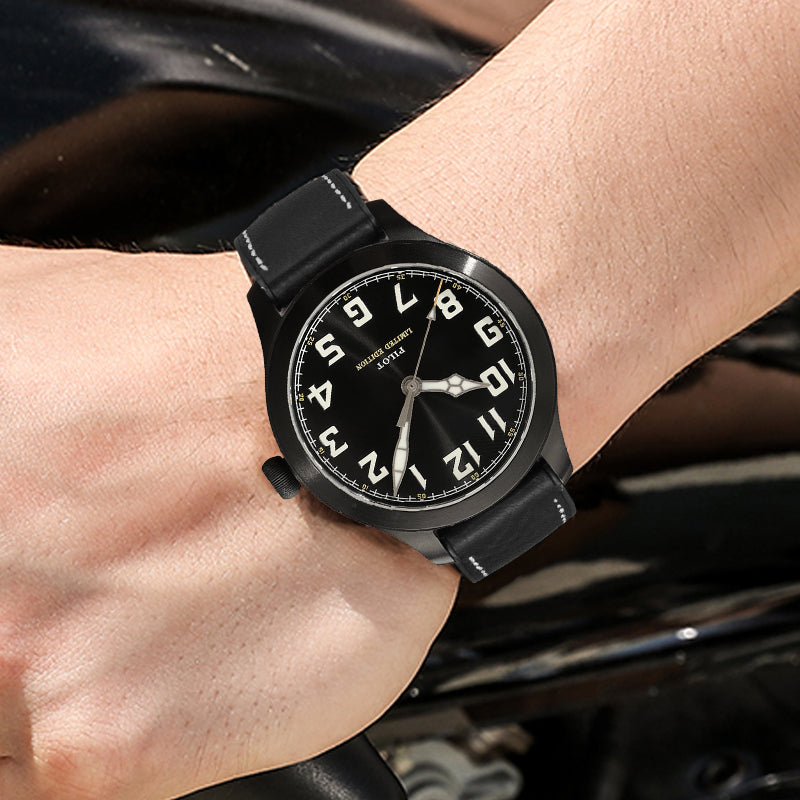 Premium Quality Leather-Fluorine Ruber Watch Bands Vintage Strap 20mm 22mm