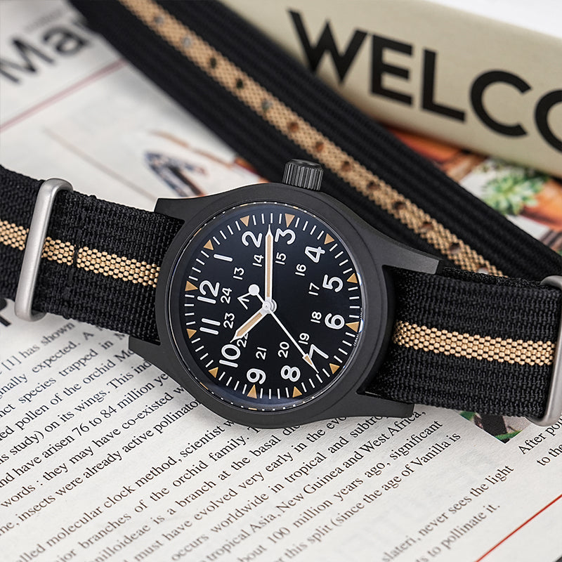 Militado ML05 VH31 Vintage Military Watch  Black PVD