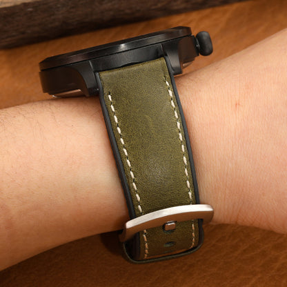 Premium Quality Leather-Fluorine Ruber Watch Bands Vintage Strap 20mm 22mm