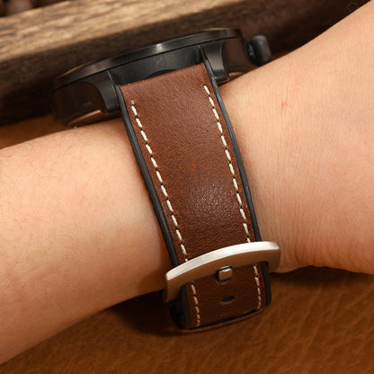 Premium Quality Leather-Fluorine Ruber Watch Bands Vintage Strap 20mm 22mm