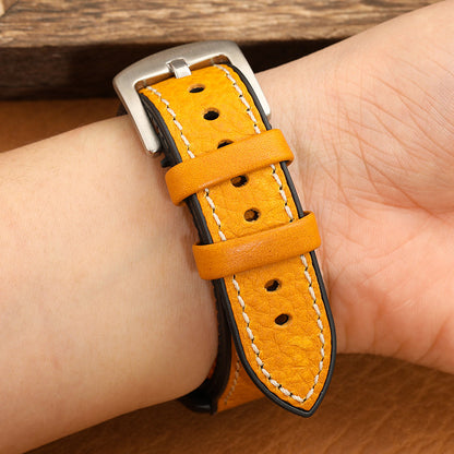 Premium Quality Leather-Fluorine Ruber Watch Bands Vintage Strap 20mm 22mm