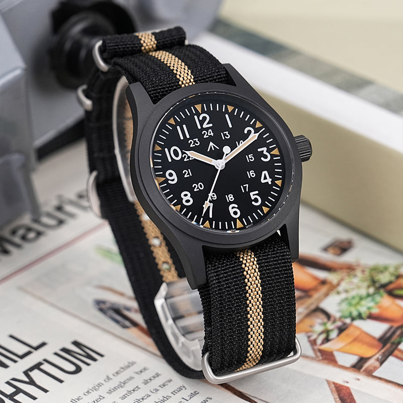 Militado ML05 VH31 Vintage Military Watch  Black PVD