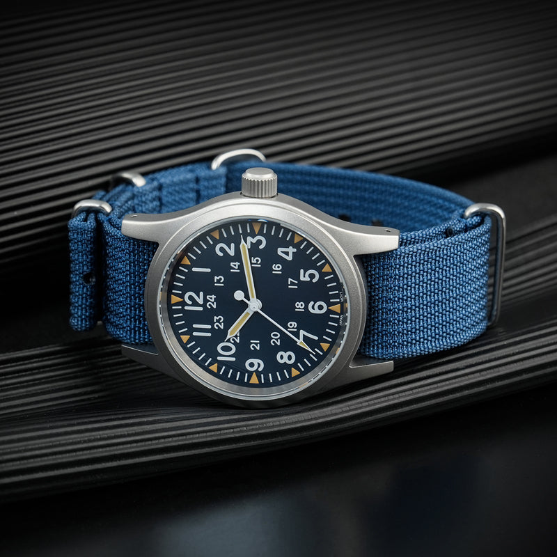 Militado ML05 VH31 Vintage Military Watch  Blue Dial