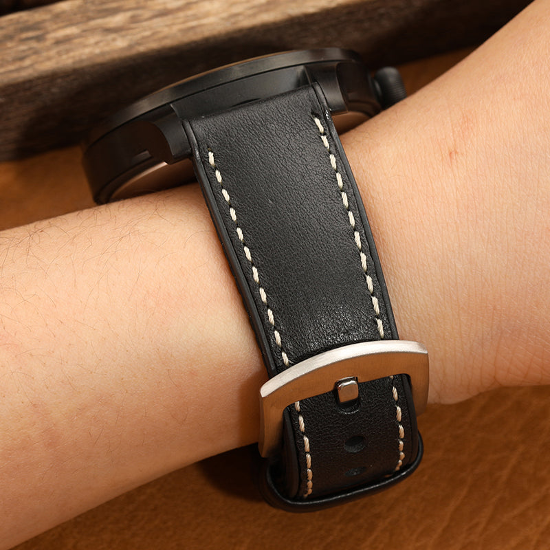 Premium Quality Leather-Fluorine Ruber Watch Bands Vintage Strap 20mm 22mm