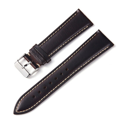 High Quality Leather Strap Vintage Oil Wax Leather Watch Band Cowhide Watchband 18mm 19mm 20mm 21mm 22mm