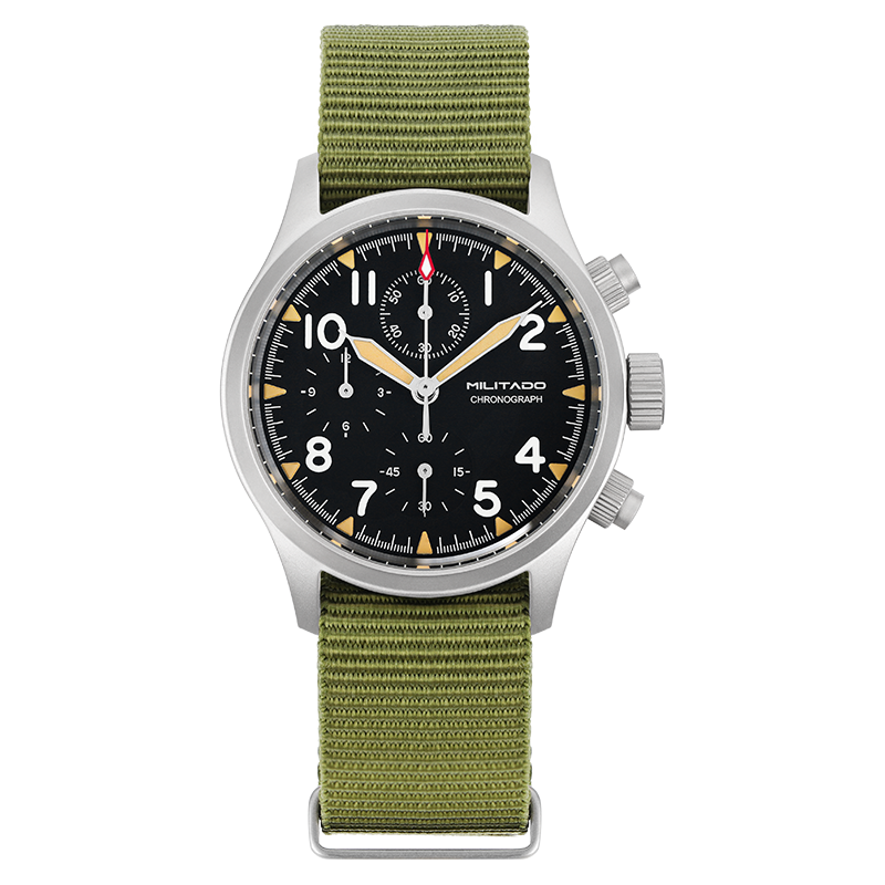 Chronograph Watch Militado ML1868  Retro VK67 Quartz
