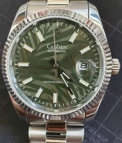 CADISEN C8198 Dress Watch 40MM Palm Leaf  AR Sapphire  MIYOTA 8215 Automatic photo review
