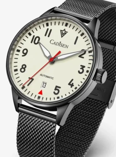 CADISEN C8224 Pilot Watch Dress NH35A Sapphire 50M Waterproof Mesh Belt Sapphire photo review