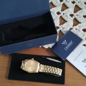 CADISEN C8223 Dress Watch For Men Japan 8215 Movement Sapphire Golden Relogio 36MM photo review