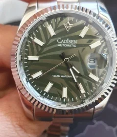 CADISEN C8198 Dress Watch 40MM Palm Leaf  AR Sapphire  MIYOTA 8215 Automatic photo review