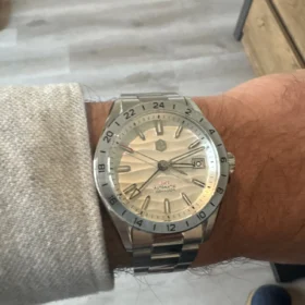 San Martin SN0129G GMT Watch 39mm Desert Texture Luxury NH34 Automatic AR Sapphire BGW9 luminous photo review