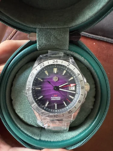San Martin SN0129G GMT Watch 39mm Desert Texture Luxury NH34 Automatic AR Sapphire BGW9 luminous photo review