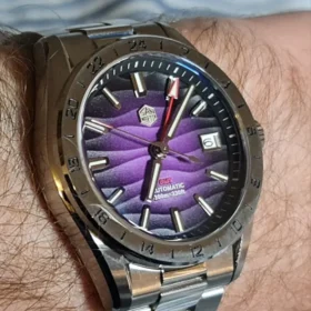 San Martin SN0129G GMT Watch 39mm Desert Texture Luxury NH34 Automatic AR Sapphire BGW9 luminous photo review