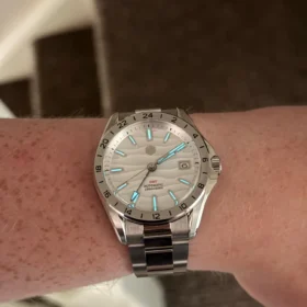 San Martin SN0129G GMT Watch 39mm Desert Texture Luxury NH34 Automatic AR Sapphire BGW9 luminous photo review